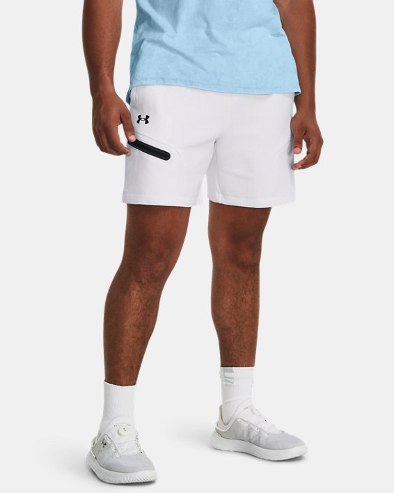 Men's UA Unstoppable Fleece Shorts in White image number 0